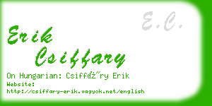 erik csiffary business card